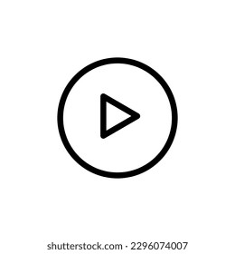 Play button icon vector. Simple play sign illustration on white background..eps