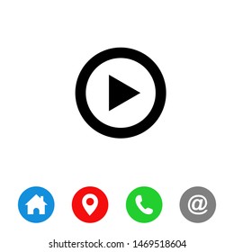 play button icon vector symbol