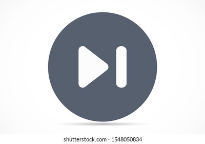 Play button icon vector in trendy flat style isolated on grey background. Play button icon vector Play symbol for your web site design, Play button icon vector logo, app, UI. Vector illustration