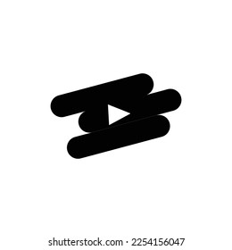 the play button icon with a very interesting background