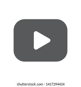 Play button icon. Video media player symbol.