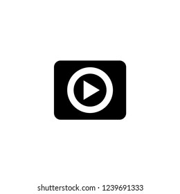 Play button icon. Video player sign