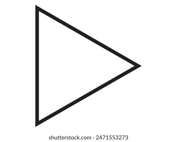Play button icon. Video play button symbol on white background. vector illustration.
