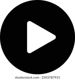 Play button icon with white background