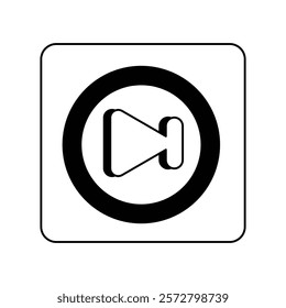 play button icon with white background vector stock illustration