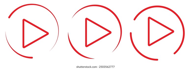 play button icons collection, button icon, icon vector, illustration