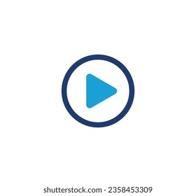 Reproducir iconos de botón aislados en fondo blanco 