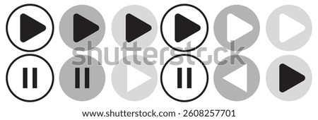 Play Button Icons - Multi Series