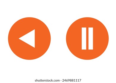 Play button icons on transparent backdrop. Digital webl vector illustration
