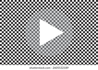 Play button icons on transparent backdrop. Digital web vector illustration. EPS 10