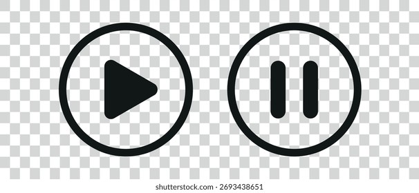Juega iconos de Botón sobre fondo transparente. Vector web digital
