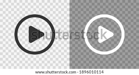 Play button icons on transparent backdrop. Digita webl vector illustration Stockfoto © 