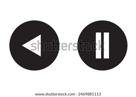 Play button icons on transparent backdrop. Digital webl vector illustration