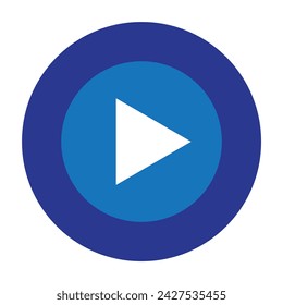 Iconos de botón de reproducción aislados sobre fondo transparente. Símbolo de medios sociales. Plantilla de diseño para web, aplicaciones. Ilustración vectorial.