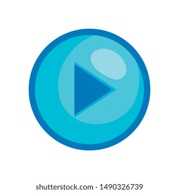 play button interface isolated icon