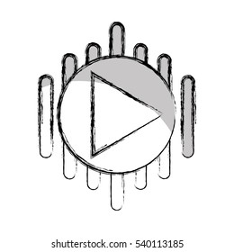 play button isolated icon vector illustration design