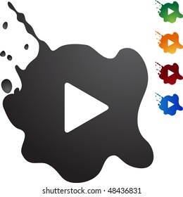 Play button isolated on a background
