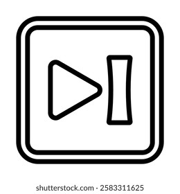Play Button line icon, editable vector icon, pixel perfect, illustrator ai file 
