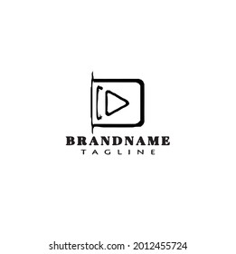 play button logo cartoon icon design modern vector