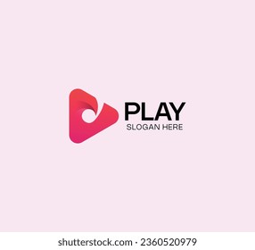 Logo-Design der Schaltfläche abspielen, modernes Logo für Streams, modernes Spiellogo