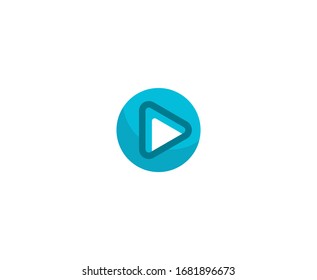 Play button logo dj vector icon 