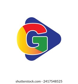 Icono del logotipo del botón Reproducir ilustración vectorial