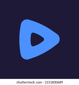 Ilustración del logotipo del botón Reproducir símbolo vectorial aislado
Icono de reproducción. Elementos del logotipo de música y vídeo