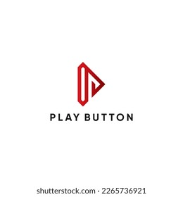 
play button logo and letter P