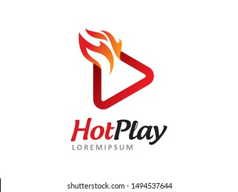 Play Button logo symbol or icon template