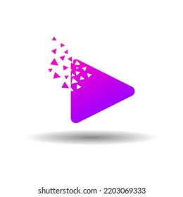 diseño de logotipo de botón de reproducción