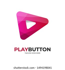 Play button logo and template,  vibrant color and eye catching logo design .prefessional services for branding your company, organization, and business