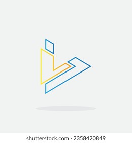 Play button for media app logo. Streaming service app Logotype. Multimedia player icon design element for Music and movie start sign, audio and video editor logo