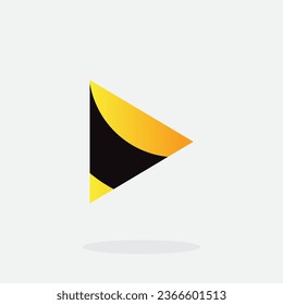 Botón de reproducción para el diseño del logotipo de la aplicación multimedia. Aplicación de servicio de streaming Logoype. Elemento de diseño de iconos de reproductor multimedia para la señal de inicio de películas y música, logotipo del editor de audio y vídeo