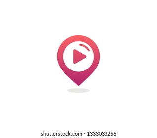 Play button media logo 