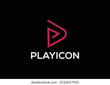 Play Botón Media Logo, Play Media Creative Diseño de Logo y Media Play Logo Icon Plantilla de Vector de Premium