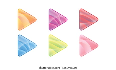 play button media play logo icon vector template