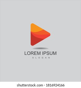 Dibujo de inspiración del logotipo del logotipo del botón Reproducir diseño vectorial