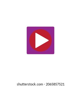 Play button media logo vector design