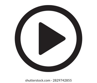 Play button media player control start symbol with multimedia, playback