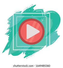 botón de reproducción reproductor multimedia icono ilustración vectorial