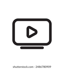 Reproducir línea de iconos minimalistas de Botón