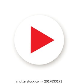 play button in modern style. Cursor sign. Ui icon. Vector illustration. Stock image.