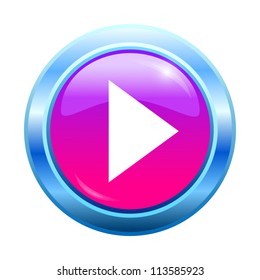 Play button. Music icons. Vector illustration.