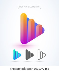 Play button music logo template