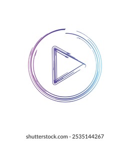 Reproducir Plantilla de logotipo de música de Botón