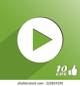 Play button on the background. Made in vector