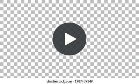 Play button on a transparent background. Video, audio player symbol