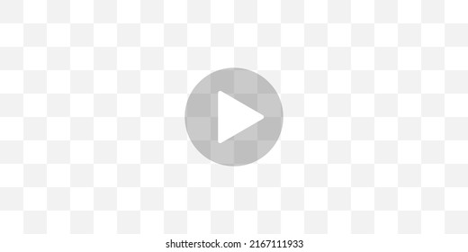 Play button on a transparent background. Video and audio player symbol. Vector isolated illustration.