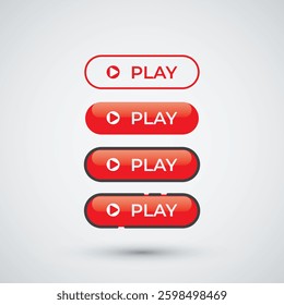 Play button on white background design template