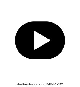 Play button outline icon isolated. Symbol, logo illustration for mobile concept and web design.